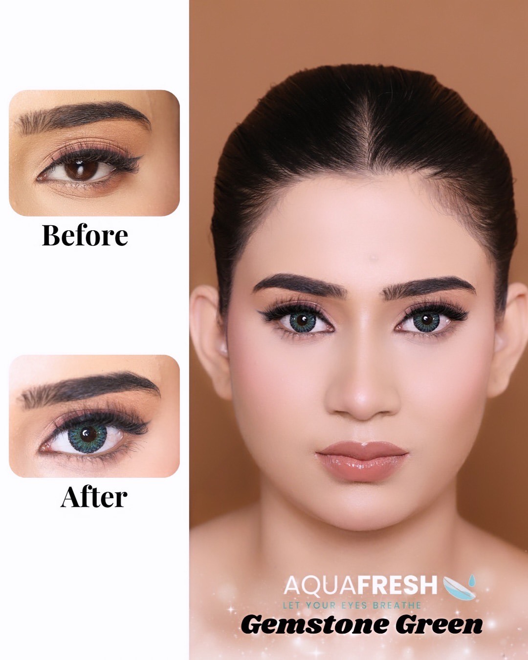 AQUA FRESH LENS GEMSTONE GREEN